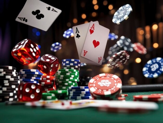 Qiu Qiu table interface showing multiple player positions and domino cards